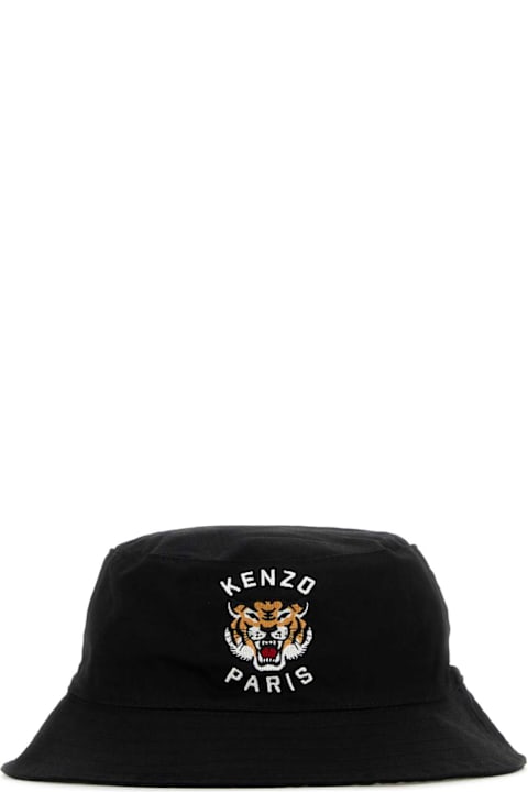 Fashion for Men Kenzo Black Cotton Bucket Hat