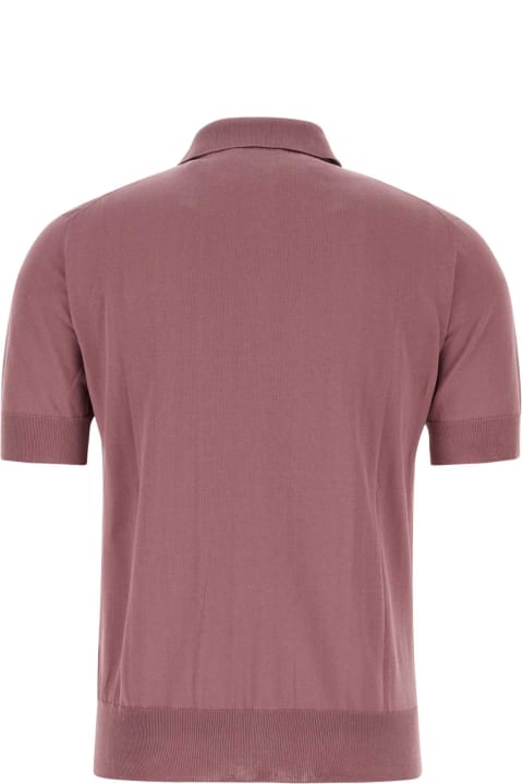 PT Torino Topwear for Men PT Torino Light Purple Cotton Polo Shirt