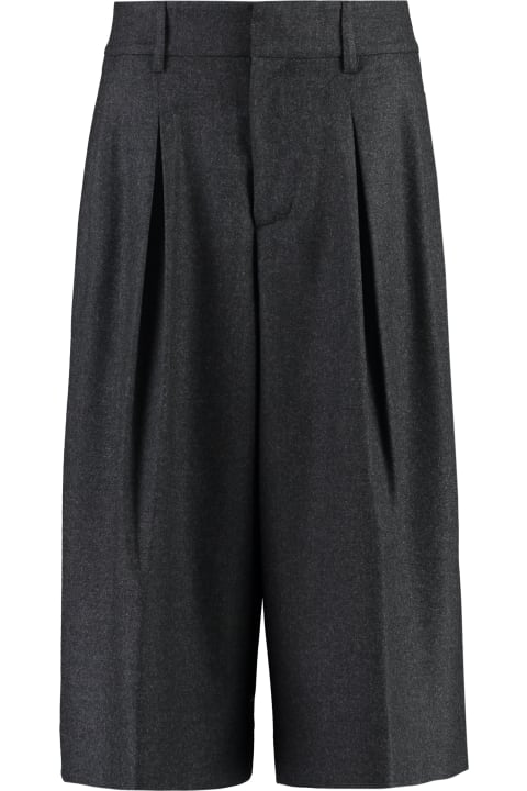 Parosh Pants & Shorts for Women Parosh Wool Cropped Trousers