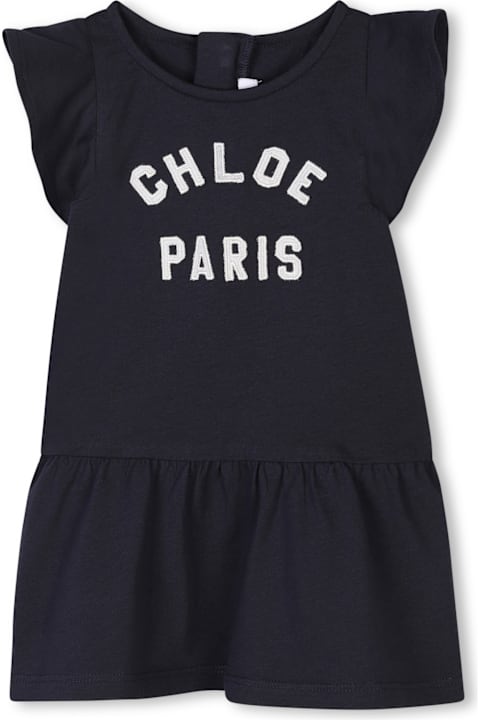 Chloé Bodysuits & Sets for Baby Girls Chloé Abito Con Ricamo Logo
