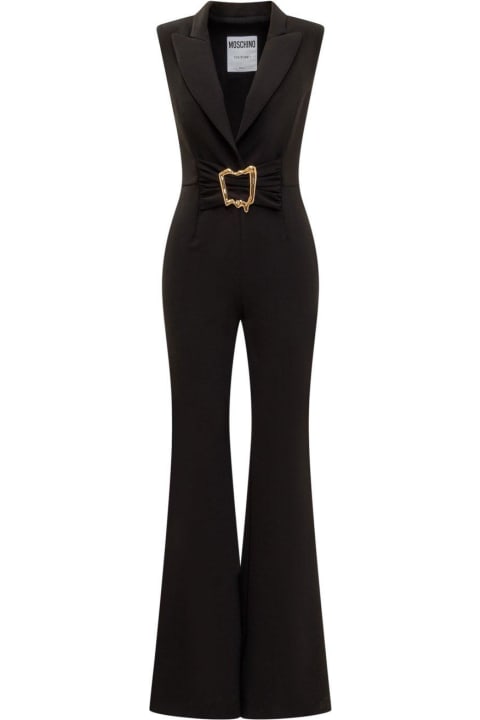 Moschino for Women Moschino Plunging V-neck Darted Waist Jumpsuit