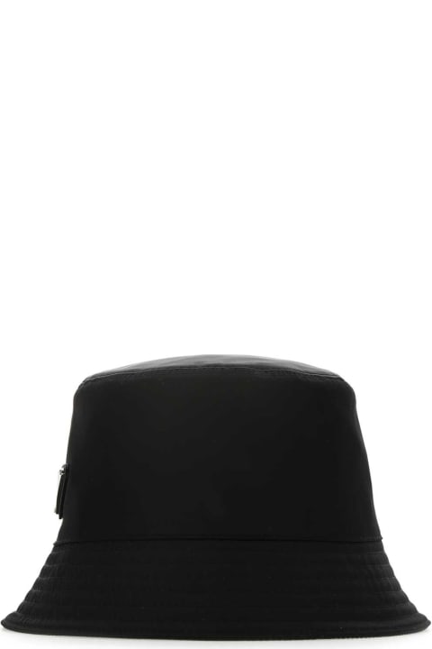 Prada Hair Accessories for Women Prada Black Nylon Hat