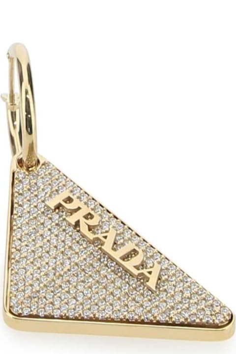 Prada for Women Prada Gold 925 Silver Symbole Single Right Earring