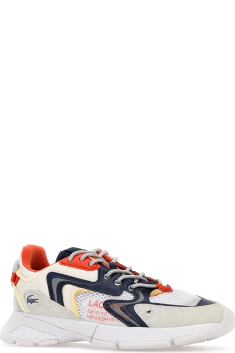 Lacoste أحذية لـ القسم الرجالي Lacoste Multicolor Leather And Mesh L003 Neo Sneakers