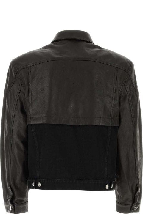 メンズ VTMNTSのコート＆ジャケット VTMNTS Two-tone Denim And Leather Jacket