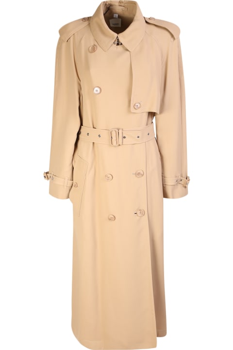 Coats & Jackets for Women Burberry Double-breasted Trench Coat Beige