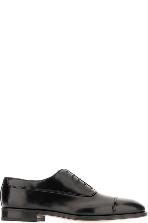 Ferragamo Shoes for Men Ferragamo Black Leather Lace-up Shoes