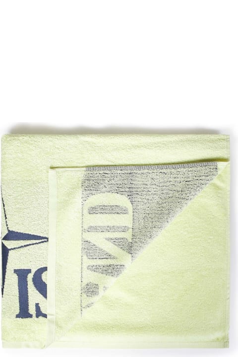 Swimwear for Men Stone Island Beach Towel With Logo Embroidery