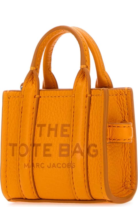 Bags for Women Marc Jacobs Orange Leather Nano Tote Bag Charm