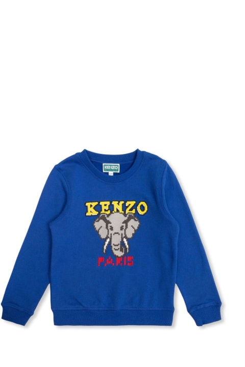 Kenzo Kids Kenzo Kids Jungle Game Elephant Crewneck Sweatshirt