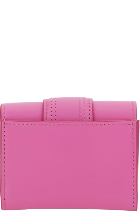 Accessories for Women Jacquemus 'le Compact Bambino' Pink Wallet With Magnetic Closure In Leather Woman