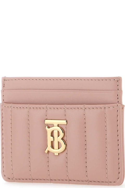 Wallets for Women Burberry Pink Nappa Leather Card Holder