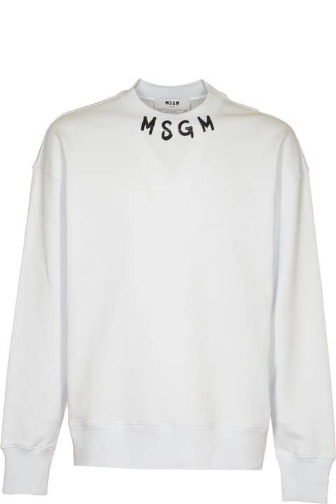 Fashion for Men MSGM Logo Neck Sweater