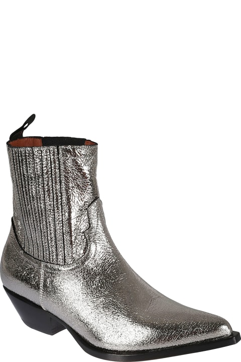 Hidalgo Laminated Leather Ankle Boots