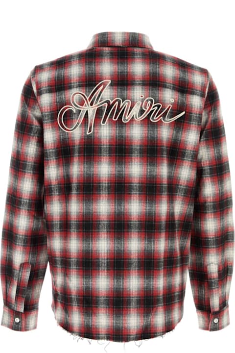 AMIRI Shirts for Men AMIRI Embroidered Flannel Shirt