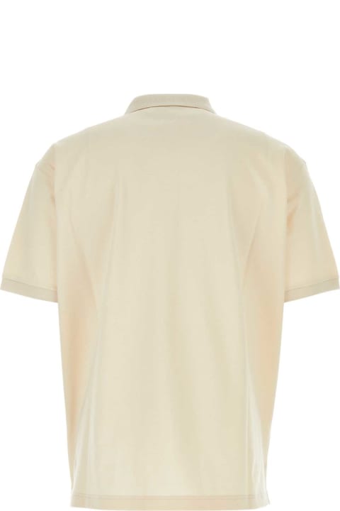 Topwear for Men Prada Sand Piquet Polo Shirt