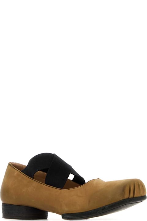 Uma Wang Camel Leather Ballerinas