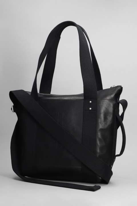 Rick Owens Totes for Women Rick Owens Mini Trolley Hand Bag In Black Leather