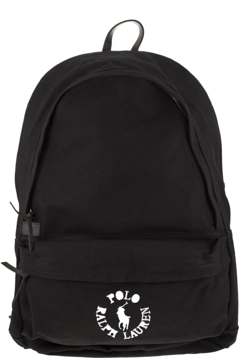 Backpacks for Men Polo Ralph Lauren Canvas Backpack With Embroidered Logo