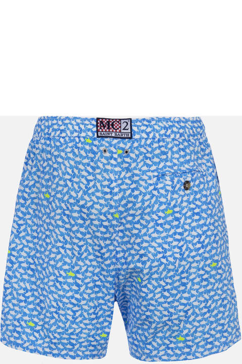 أدوات منزلية MC2 Saint Barth Comfort Light Classic Stretch Swim Shorts With Sharks Print