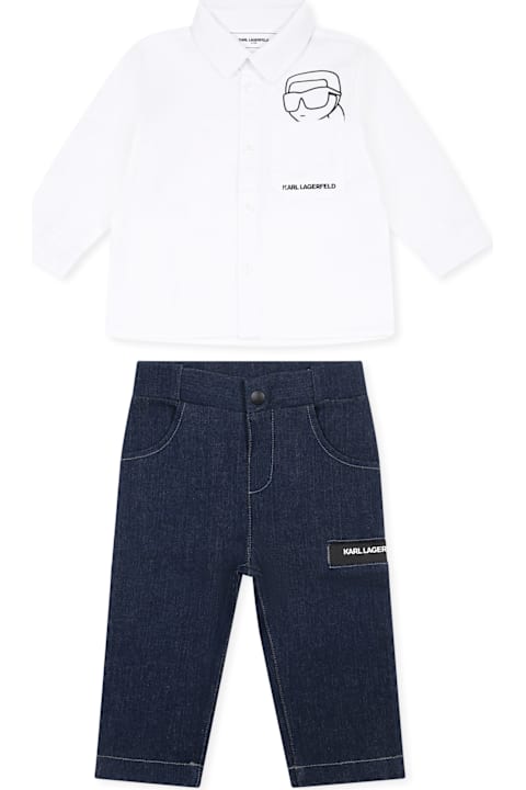 Karl Lagerfeld Kids Clothing for Baby Boys Karl Lagerfeld Kids Multicolor Suit For Baby Boy With Karl Lagerfeld