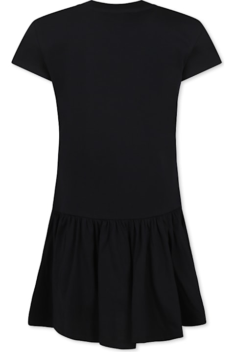 Homeware Balmain Black Dress For Girl With Logo