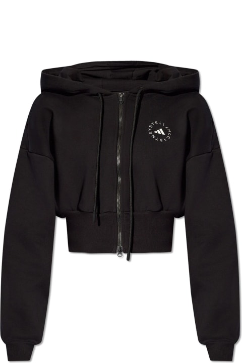 Fleeces & Tracksuits for Women Adidas by Stella McCartney Cropped Hoodie With Logo