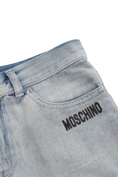 Bottoms for Boys Moschino Denim Bermuda Shorts