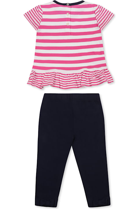 Homeware Ralph Lauren Multicolor Suit For Baby Girl With Horse