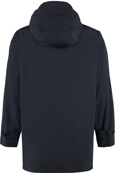 Aspesi Coats & Jackets for Men Aspesi Hooded Techno Fabric Raincoat