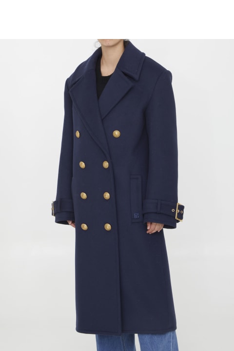 Balmain Coats & Jackets for Women Balmain Oversized Double-breasted Coat