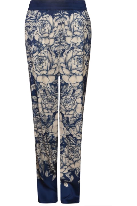 Blugirl Pants & Shorts for Women Blugirl Elastic Waist Floral Print Trousers
