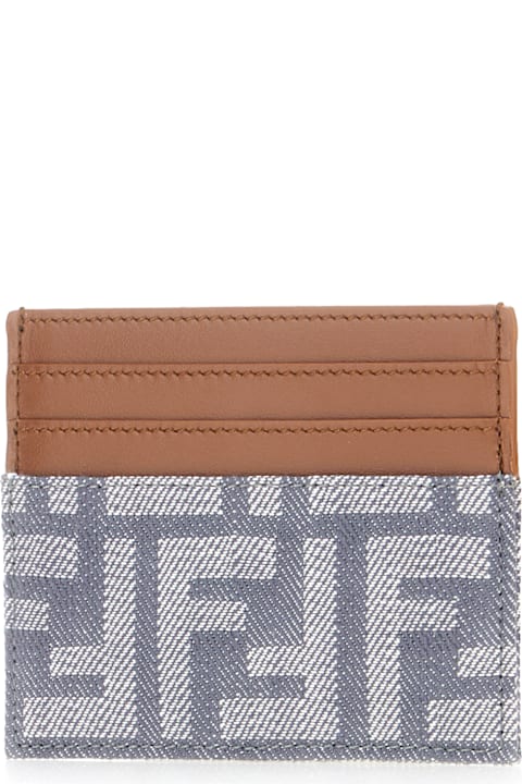 Fendi Accessories for Women Fendi Multicolor Leather And Fabric Cardholder