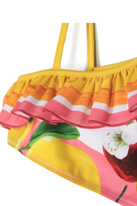 Dolce & Gabbana Swimwear for Girls Dolce & Gabbana Stretch Fabric Bikini With Lemon And Cherry Print