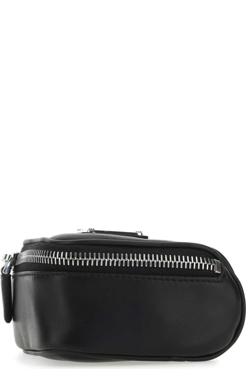 Luggage for Men Prada Black Leather Case