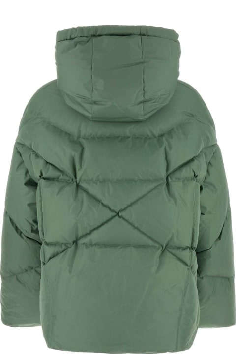 Khrisjoy Coats & Jackets for Women Khrisjoy Sage Green Polyester Down Jacket