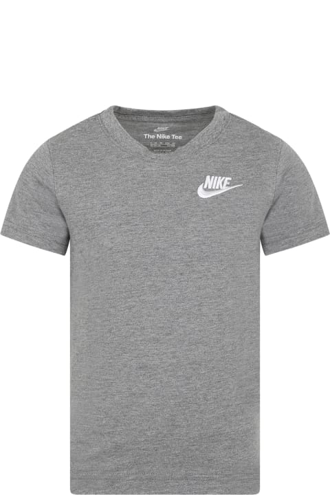 Nike for Kids Nike Grey T-shirt For Kids Iconic Swoosh