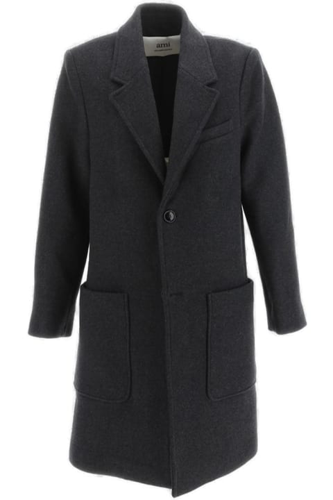 ウィメンズ Ami Alexandre Mattiussiのコート＆ジャケット Ami Alexandre Mattiussi Paris Single Breasted Long Sleeved Coat