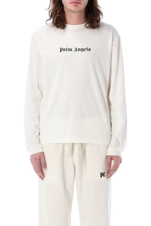 Palm Angels Fleeces & Tracksuits for Men Palm Angels Long Sleeves Logo T-shirt