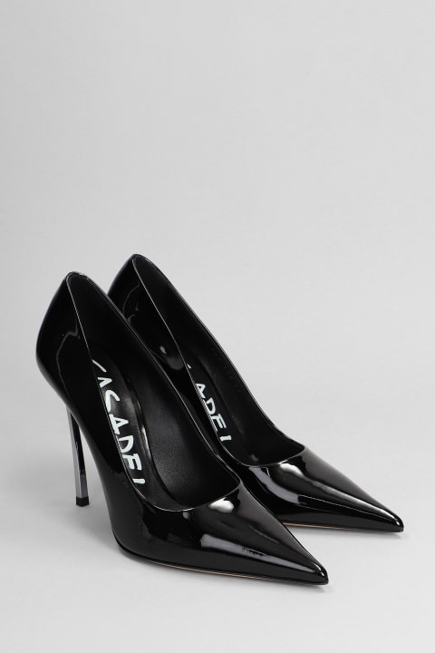 High-Heeled Shoes for Women Casadei Super Blade Pumps In Black Leather
