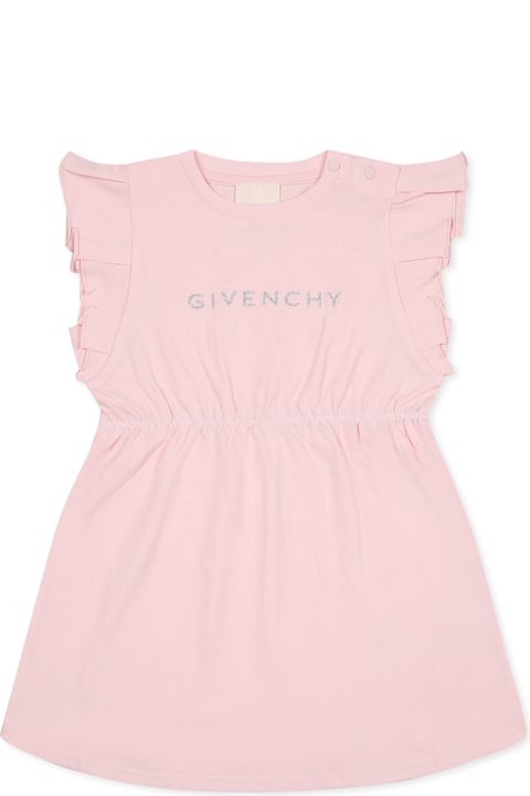 أدوات منزلية Givenchy Pink Dress For Baby Girl With Logo