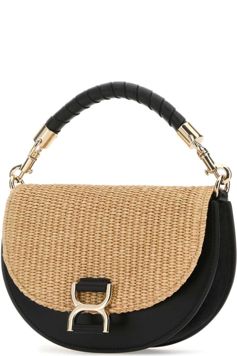 Totes for Women Chloé Two-tone Raffia And Leather Marcie Handbag