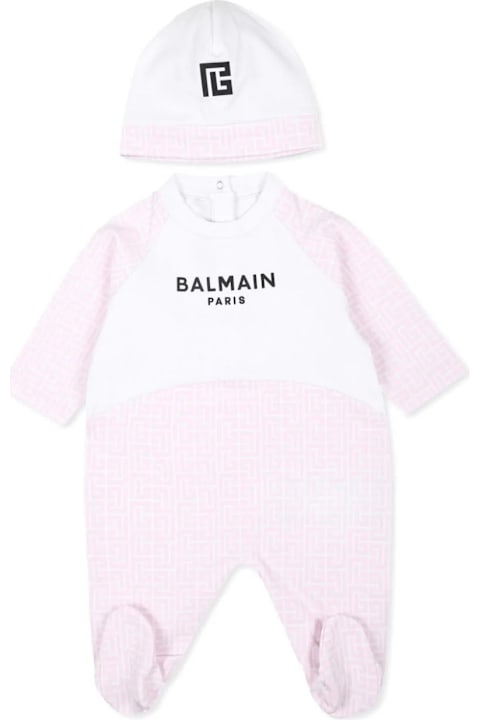 Balmain الملابس لـ رُضع أولاد Balmain Set Tutina Con Logo