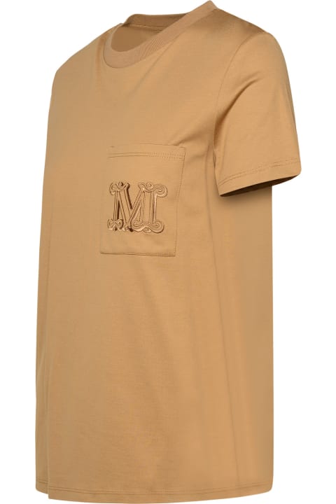 Max Mara Topwear for Women Max Mara Beige Cotton T-shirt