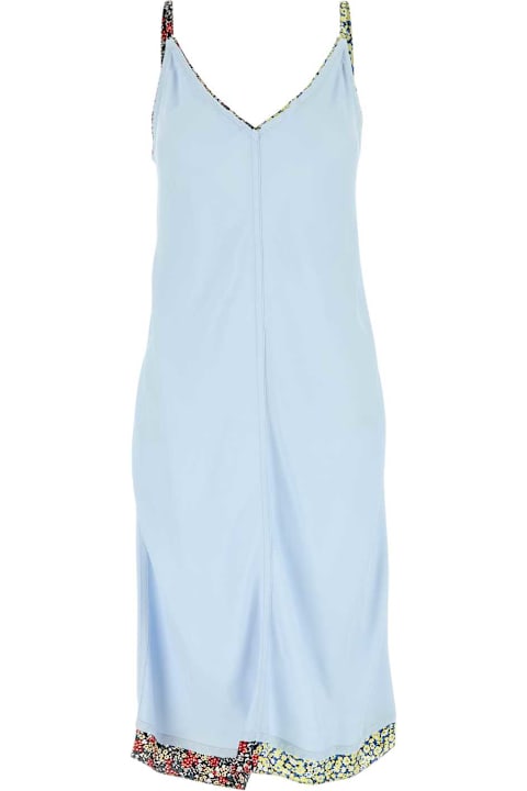 Bottega Veneta for Women Bottega Veneta Light Blue Viscose Blend Dress