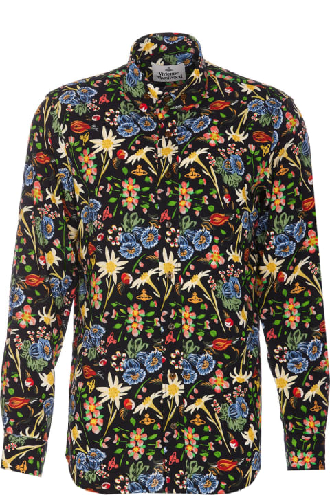 Vivienne Westwood Men Vivienne Westwood 2 Button Krall Folk Flower Print Shirt