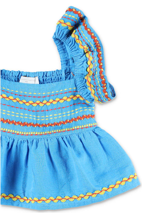 Fashion for Women Stella McCartney Kids Stella Mccartney Kids Embroidered Linen-cotton Top