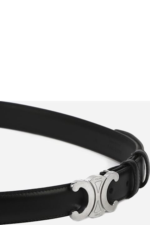 أدوات منزلية Celine Triomphe Medium Leather Taurillon Belt