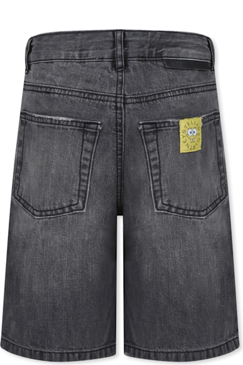 Stella McCartney Kids ملابس تحتية لـ أولاد Stella McCartney Kids Grey Shorts For Boy With Spongebob