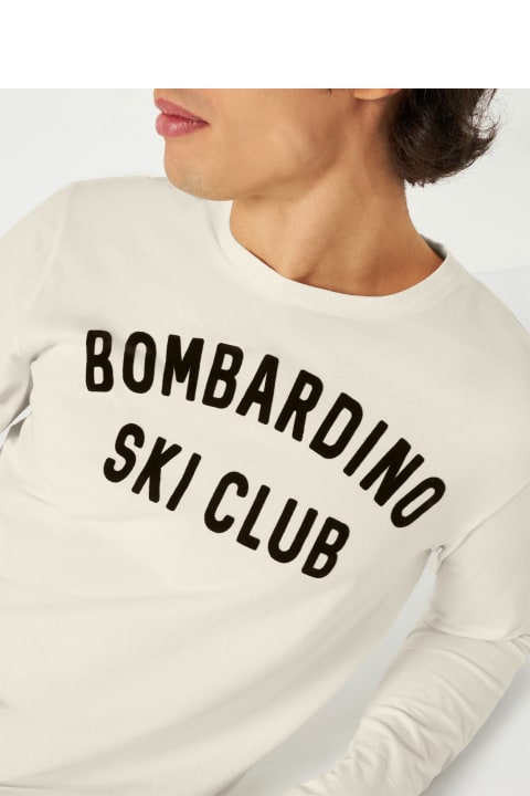 MC2 Saint Barth for Men MC2 Saint Barth Man Long-sleeve T-shirt With Bombardino Ski Club Print